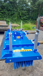 6ft digger sweeper scraper with stand-alone legs. Yard brush sweepers  manufactured by Michael Holohan Engineering, Laois