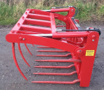 Heavy-duty grab attachments 4ft 6 ins, 5 ft  or 6ft. Suitable for attaching to tractors, teleporters, telehandlers, diggers and skid steers. Agricultural engineering by Michael Holohan Engineering, Laois, Ireland
