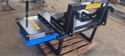 Kramer custom-made brackets for loader attachments manufactured by Michael Holohan Engineering, Laois, Ireland